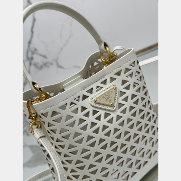 7 Star Prada Saffiano hollow basket women bag